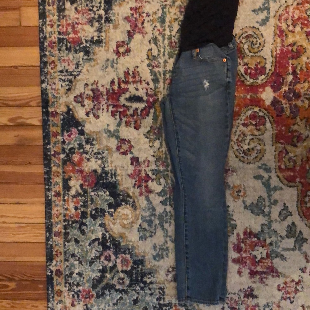 Gap Maternity jeans-over the bump